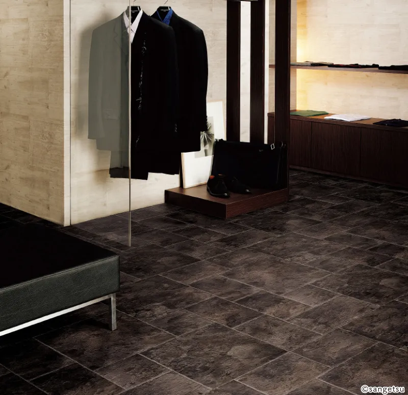 Sàn & Thảm CM12256 – Đá phiến đen (2024-2027 Home Floor) (phối cảnh 1)