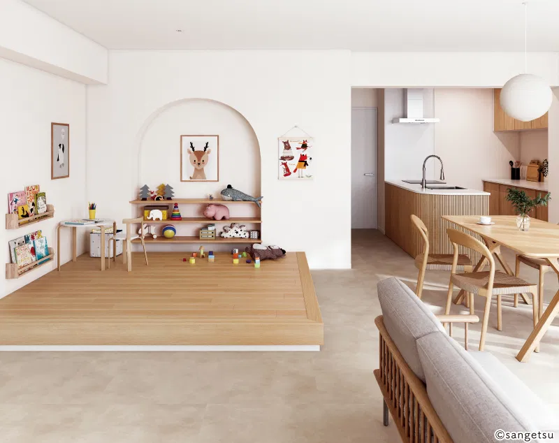 Sàn & Thảm FTK803 – Thanh khung (vật liệu khuôn) (2023-2026 Floor Tile – Ikkimi) (phối cảnh 3)