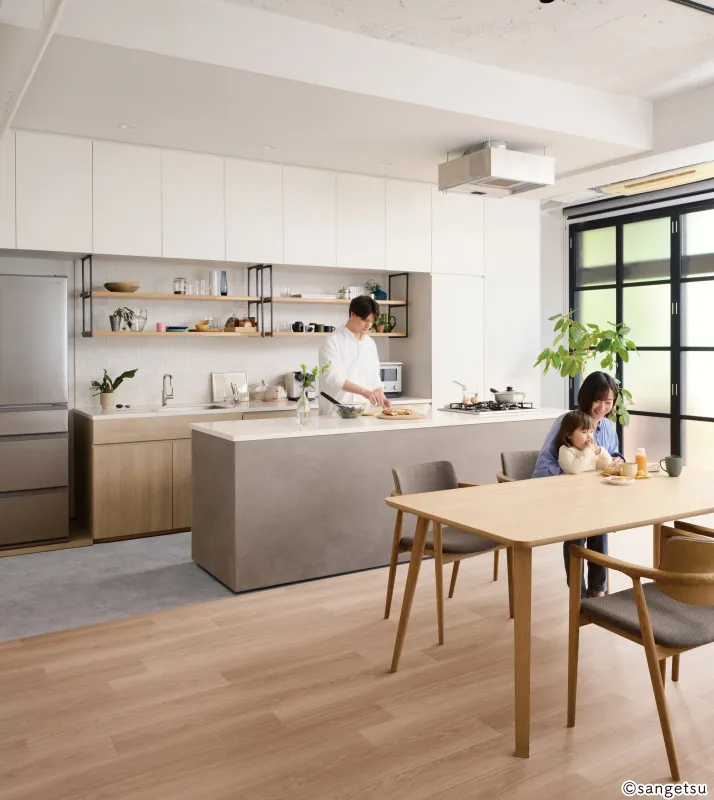 HM17005 – Shabby Mortar (không mạch) (2024-2027 Sàn Cuộn Nhà Ở (Home Floor) Compact)