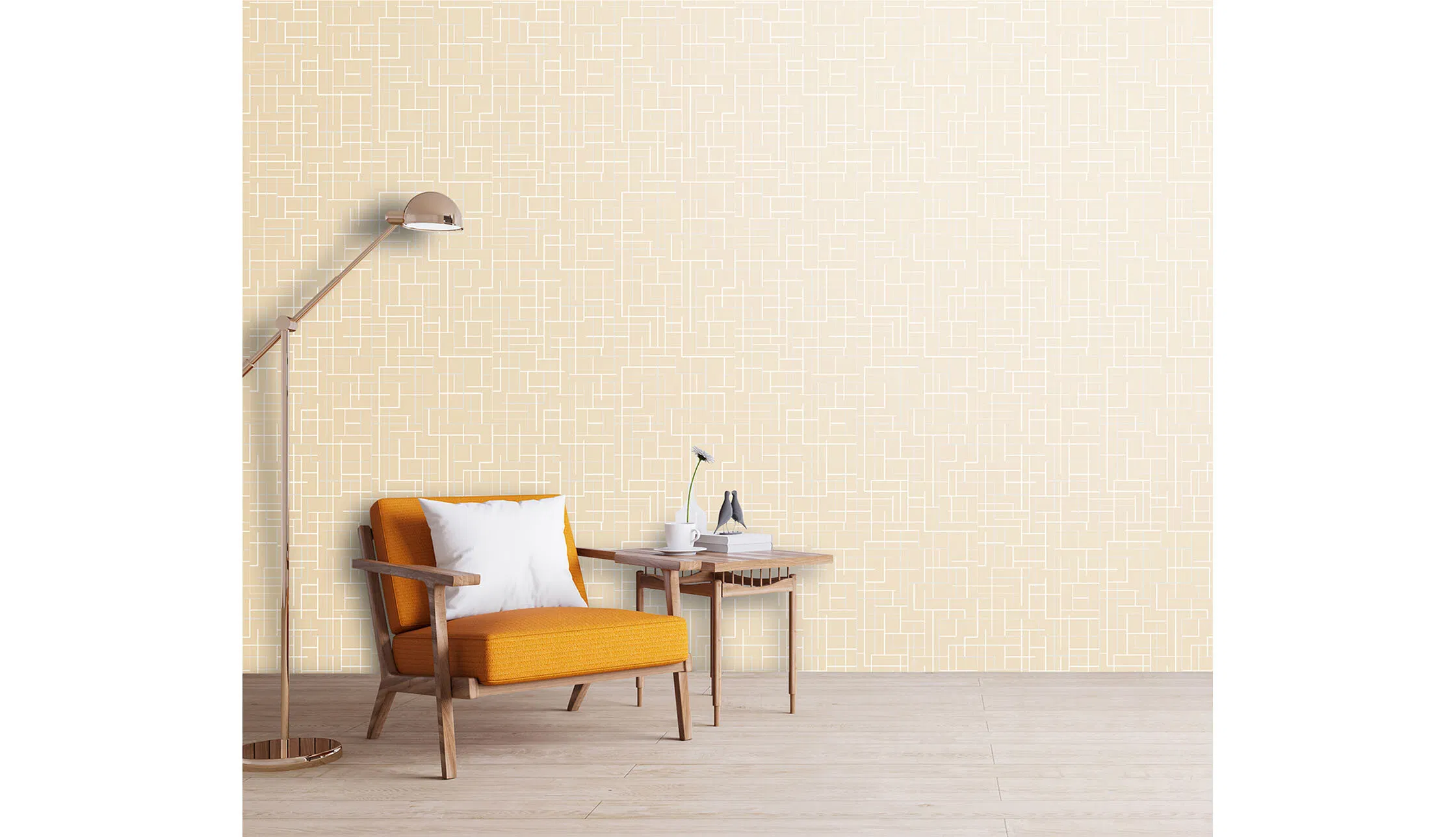 Giấy Dán Tường HZ-6023 – Hoa văn (phối cảnh 1)