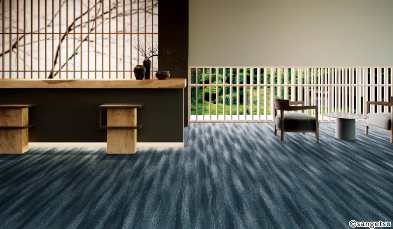 Sàn & Thảm IDR1381A – SAN INDIGO (2023-2026 Thảm Cuộn Tổng Hợp) (phối cảnh 2)