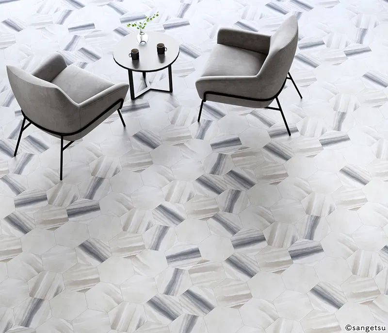 Sàn & Thảm IS-2008 – chảy máu hexa (2023-2026 Gạch Vinyl (Floor Tile)) (phối cảnh 2)