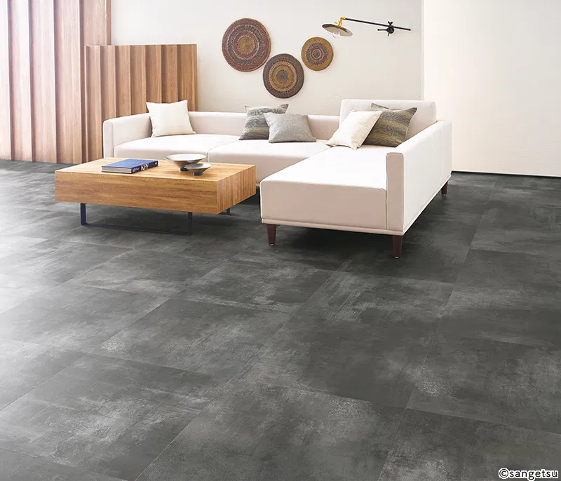 Sàn & Thảm IS-8084 – vữa đất (2023-2026 Floor Tile – Ikkimi) (phối cảnh 1)