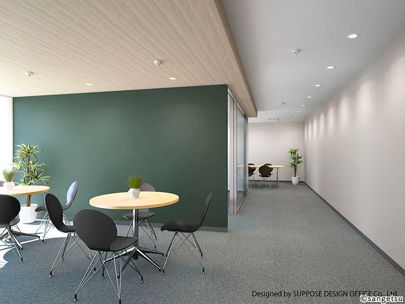 Giấy Dán Tường K402 – study green (2025-2028 Bảng Thông Báo (Keijiban Cross)) (phối cảnh 2)