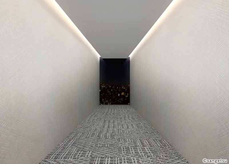 Giấy Dán Tường KAG-111-C – Shara (KAGETOHIKARI Kengo Kuma × Sangetsu) (phối cảnh 2)