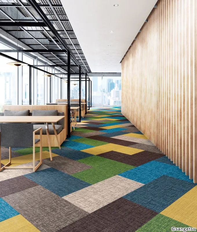 Sàn & Thảm NTH84009 – Chambray Square (2023-2026 NT 700 – Thảm Tấm) (phối cảnh 2)