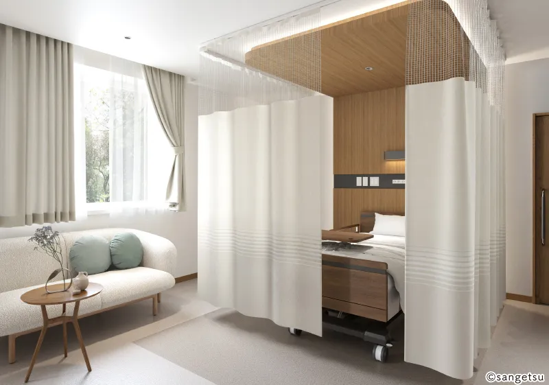 Rèm Cửa PK4001L – Blend Line (L) (Contract Curtain Vol.11) (phối cảnh 1)