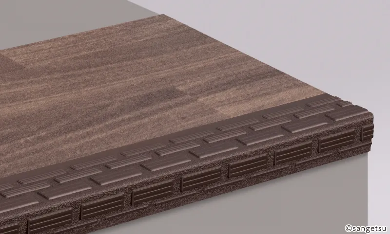 Sàn & Thảm PX48041 – Woody Floor (loại mặt bậc) (2025-2027 Non-skid – Sàn Chống Trơn) (phối cảnh 1)