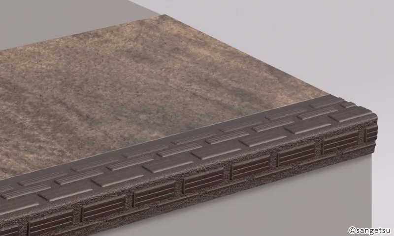 Sàn & Thảm PX48211 – Stone Floor (loại mặt bậc) (2025-2027 Non-skid – Sàn Chống Trơn) (phối cảnh 1)