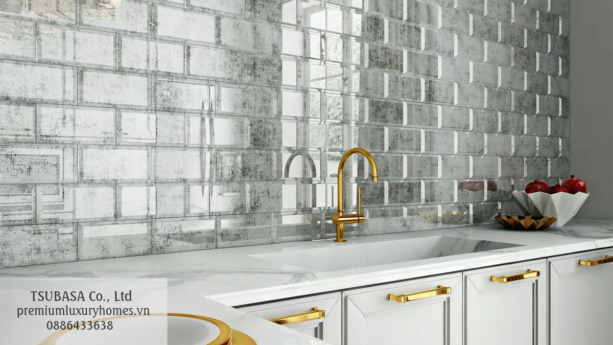 Trang điểm không gian lộng lẫy với các mẫu gạch mosaic cao cấp