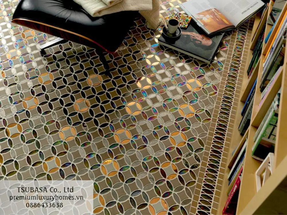 Trang điểm không gian lộng lẫy với các mẫu gạch mosaic cao cấp