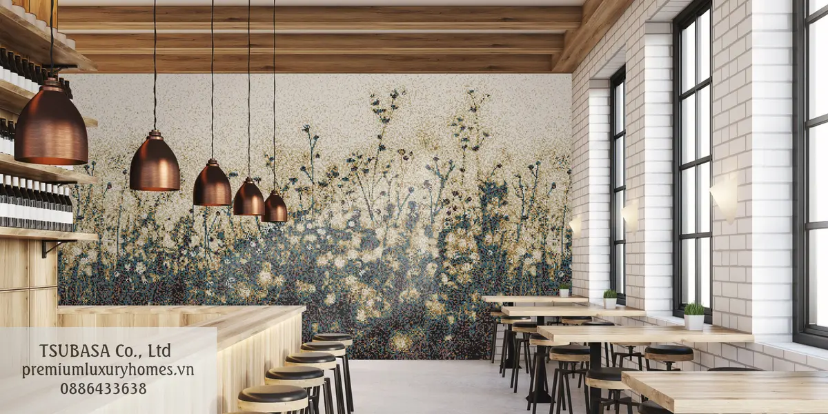Trang điểm không gian lộng lẫy với các mẫu gạch mosaic cao cấp