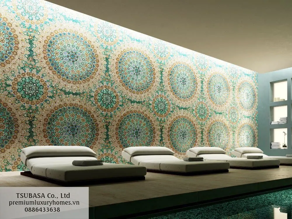 Trang điểm không gian lộng lẫy với các mẫu gạch mosaic cao cấp